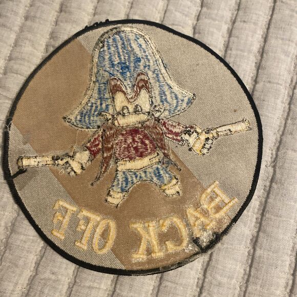 YOSEMITE SAM "BACK OFF" EMBROIDERED IRON-ON/SEW-ON PATCH - Picture 2 of 2